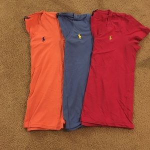 Ralph Lauren V neck t shirts